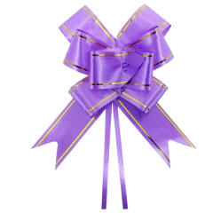 Laço Mágico Para Presentes Lilás Com 10 Unidades