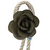 Cordão Champanhe com flor Camélia Verde Militar Pingente Ouro (un) - comprar online