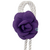 Cordão Branco com Flor Camélia Roxa Pingente Prata (un) - comprar online