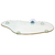 Base De Vidro Orgânica Com Borda Ouro 27x17cm (un) - comprar online