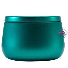 Lata Metal Verde Água Com Tampa 120ml (Un) - comprar online