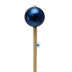 Vareta Bola Pérola Azul Royal com Strass 26x4mm (1un)