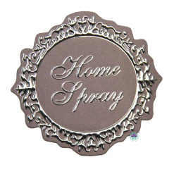 Etiqueta Relevo Redondo Home Spray Rosa e Prata (3un)