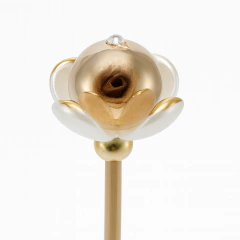 Vareta Concha com Bolinha Ouro e Strass (1un) - comprar online