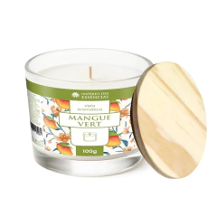 Vela Aromática Mangue Vert - com tampa de madeira - 100g (un) - comprar online