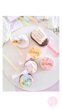 SET Cortantes + Stamps Happy B Day Mini Pasteleria - comprar online