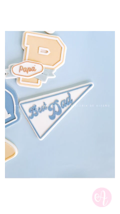 Stamp + Cortante Banderito BEST DAD - comprar online