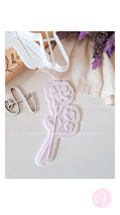 Cortante + Stamp ramito simple wild flowers en internet