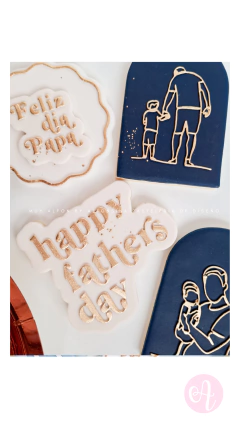 Stamp + Cortante HAPPY Fathers Day Muy Alfon - comprar online
