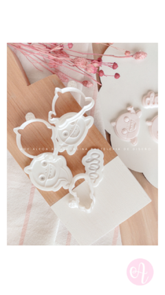 Set Stamps + Cortantes Baby Shark Muy Alfon Mini Pasteleria