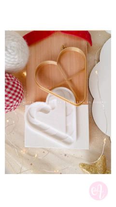 Stamp + Cortante Bastones Caramelo Corazon - comprar online