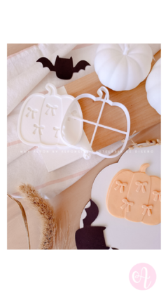 Stamp + Cortante Calabaza Coquette Halloween - comprar online