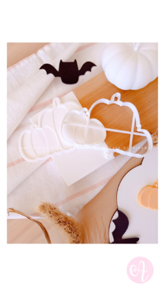 Stamp + Cortante Calabazas x 3 Halloween