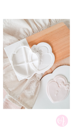Stamp + Cortante Candado Corazon - comprar online