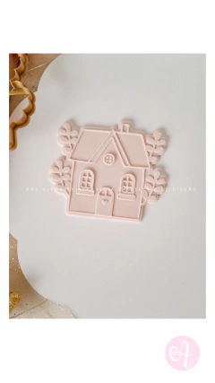 Stamp + Cortante Casita Greenery Navidad - comprar online