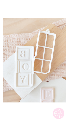 Stamp + Cortante Cubos Baby Boy