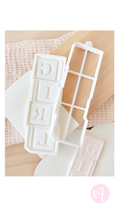 Stamp + Cortante Cubos Baby Girl