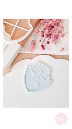 Stamp + Cortante Escudo Chase Paw Patrol