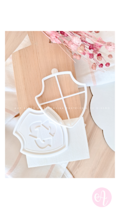 Stamp + Cortante Escudo Rocky Paw Patrol