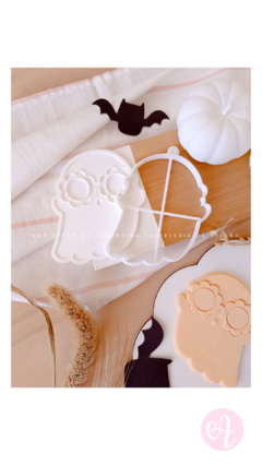 Stamp + Cortante Fantasmita Groovy Halloween