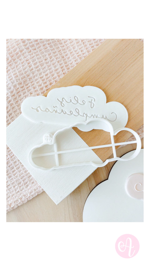 Cortante + Stamp Feliz Cumpleaños Cursiva