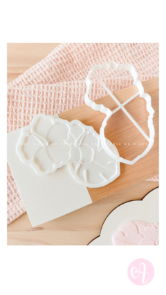 Stamp + Cortante Flores Tropicales x 2
