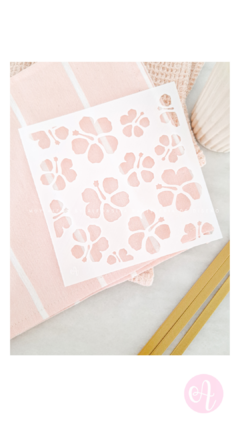 Stencil Texturizadores Semirrígido Flores Tropicales