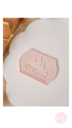 Stamp + Cortante Feliz Navidad Pinitos - comprar online