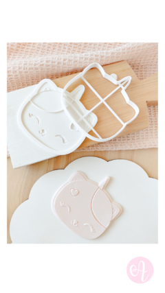 Cortante + Stamps Gatito Unicornio Carita