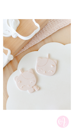 Set Cortantes + Stamps Gatito Unicornio Mini Pasteleria - buy online