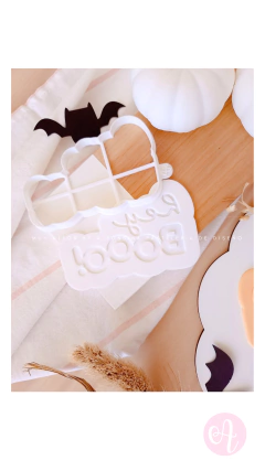 Stamp + Cortante Hey Booo Halloween