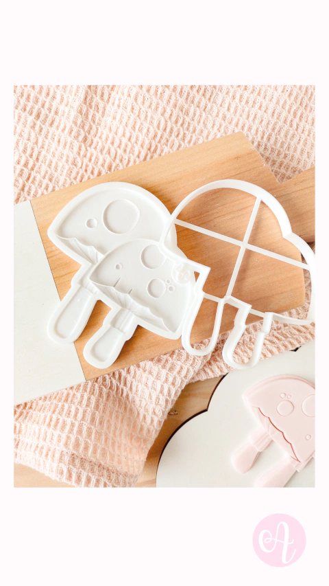 Cortante + Stamp Hongos Muy Alfon Doble