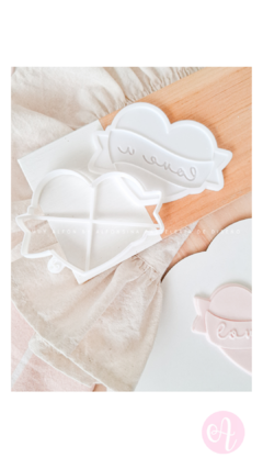 Stamp + Cortante Corazon Lazo LOVE U - buy online