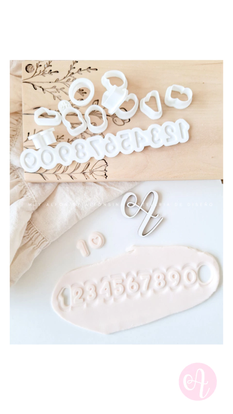 Regla Stamp + Cortante NUMEROS HEY CUTE Muy Alfon - comprar online