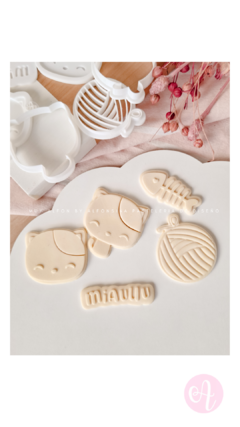 Set Stamps + Cortantes Mini Pasteleria Gatitos - buy online