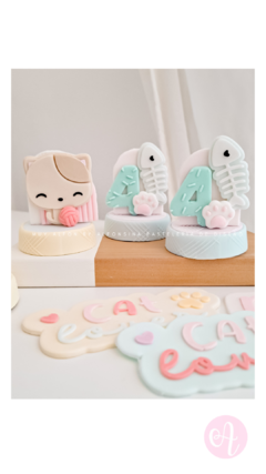 Set Stamps + Cortantes Mini Pasteleria Gatitos on internet