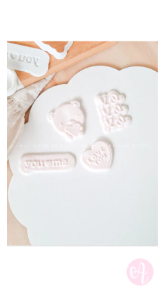 Stamp + Cortante Mini Pasteleria Osito Coco del Amor Muy Alfon en internet