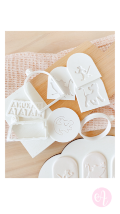 Set Cortantes + Stamps Mini Pasteleria Rey Leon