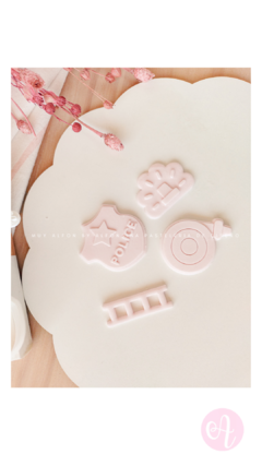 Stamps + Cortantes Mini Pasteleria Policia Bomberos - comprar online