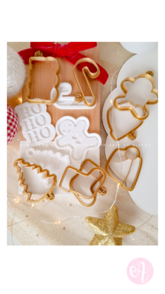 Set Stamps + Cortantes Mini Pasteleria Navidad