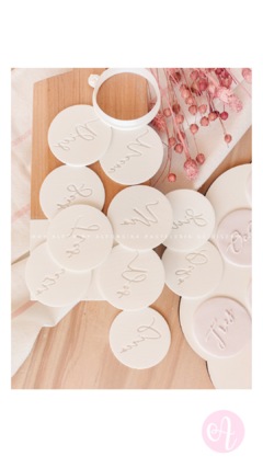 Set Stamps + Cortantes Números Español Cursiva