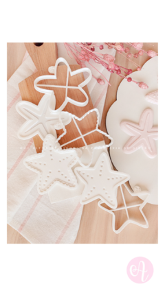 Set Stamps + Cortantes Estrellas De Mar x 3
