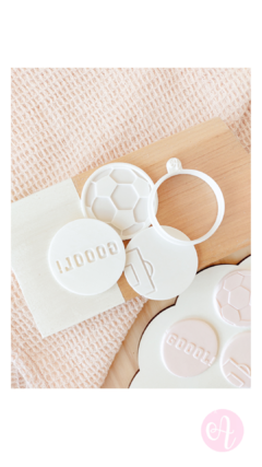 Set Stamps + Cortante Mini Pasteleria Futbol