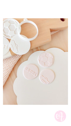 Set Stamps + Cortante Mini Pasteleria Futbol - comprar online
