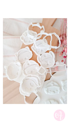 Set Stamps + Cortantes MINI PASTELERIA Caritas Personajes + Cuerpito Multi Paw Patrol