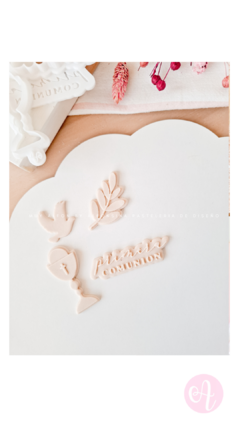 Set Stamps + Cortantes Mini Pasteleria Comunion