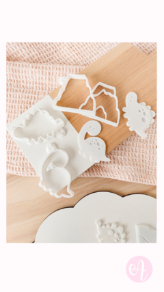 Set Stamp + Cortantes Dinos Mini Pasteleria on internet