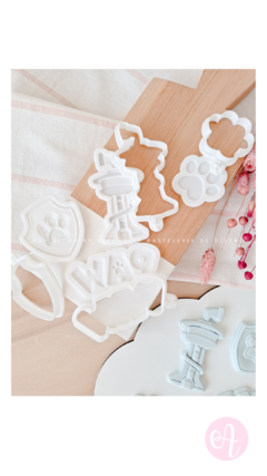 Set Stamps + Cortantes MINI PASTELERIA Accesorios Paw Patrol