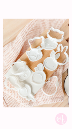 Set Stamp + Cortantes Animales Woodland Muy Alfon Mini Pasteleria