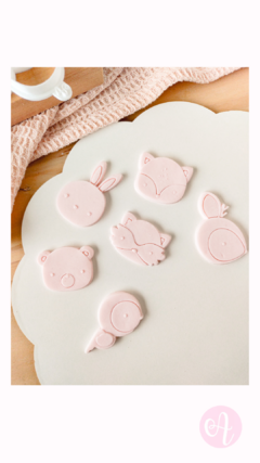 Set Stamp + Cortantes Animales Woodland Muy Alfon Mini Pasteleria - comprar online